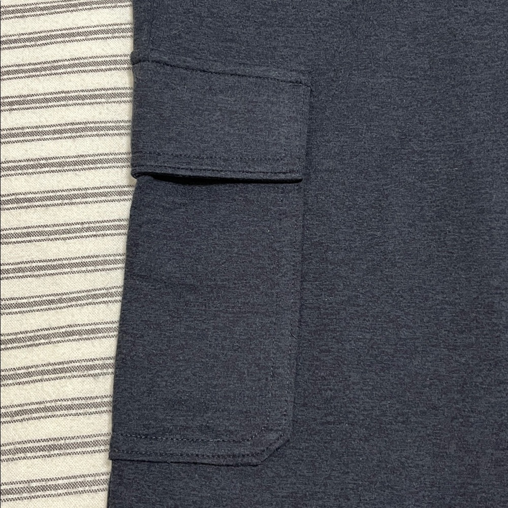 Vuori Halo Essential Cargo Wideleg Pants Midnight Heather Blue Small - Picture 12 of 16